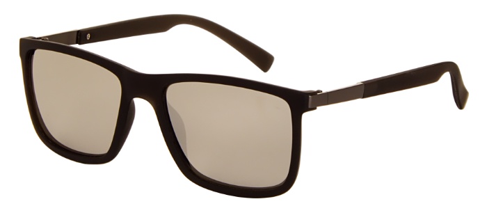 AZ-Eyewear zrkadlové slnečné okuliare obdĺžnikové pánske matné čierne (A-Z8200)