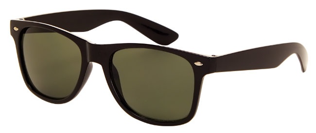 AZ-Eyewear slnečné okuliare Original unisex čierne so zeleným sklom (AZ-50)