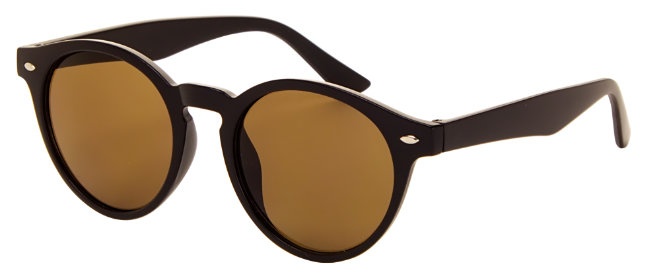 AZ-Eyewear unisex slnečné okuliare čierne s hnedým sklom (AZ-10)