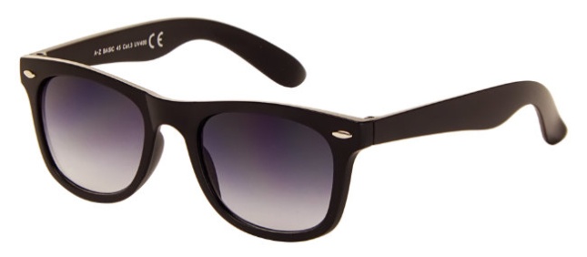 AZ-Eyewear slnečné unisex matné čierne okuliare so sivým zorníkom (045 P)