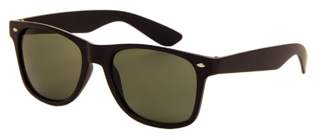 AZ-Eyewear slnečné okuliare unisex matné čierne so zeleným sklom (060 P)