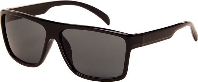 AZ-Eyewear slnečné unisex okuliare čierne (lesk) s dymovým zorníkom (AZ-164)