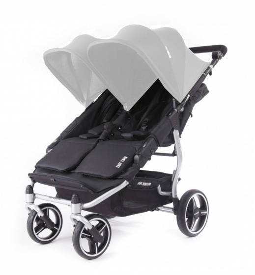 Baby Darling duokinderwagen Easy Twin zilver/zwart Baby Darling duokinderwagen Easy Twin zilver/zwart