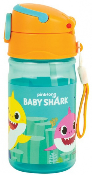 Baby Shark fľaša na pitie Happy Shark junior 350 ml zelená/žltá
