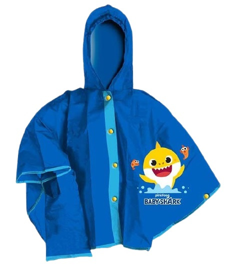 Pinkfong pončo do dažďa Baby Shark PVC tmavomodrá veľkosť 5-6r