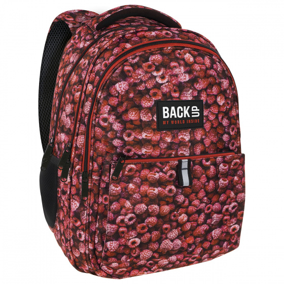 BackUp schooltas druiven meisjes 25 liter 40 cm polyester rood