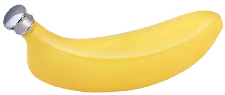 bottle of Banana 148 ml 4 x 17 cm stainless steel yellow