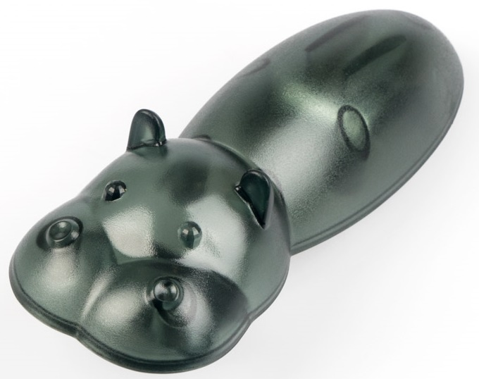 bottle/pot opener Hippo 15 cm grey