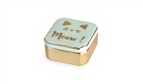 Balvi držiak na prsteň Stars13 x 18 cm porcelánová biela/zlatá
