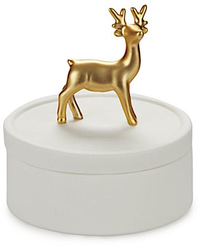 Balvi šperkovnica Deerling 10,4 x 9,8 cm porcelánová biela/zlatá