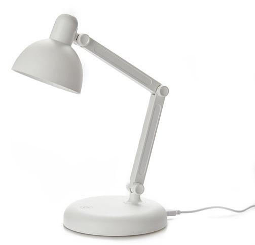 Balvi Stolná lampa Flexo led USB 34,5 x 12,5 cm ABS biela