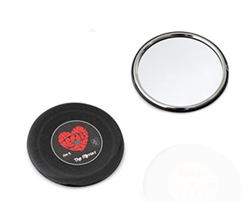 pocket mirror The Mirrors 7,5 cm silicone black