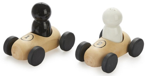 Balvi soľnička a korenička Bolides 10,5 cm drevo/keramika 2 kusy
