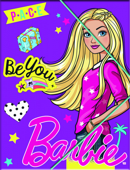 Barbie elastomap meisjes a4 21 x 29,7 cm polypropyleen paars