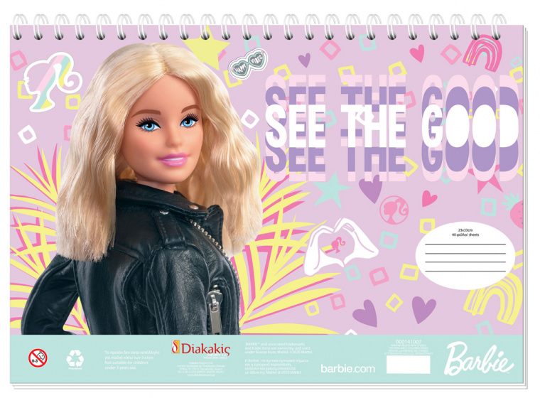 Barbie kleur en stickerboek junior 23 x 33 cm papier paars