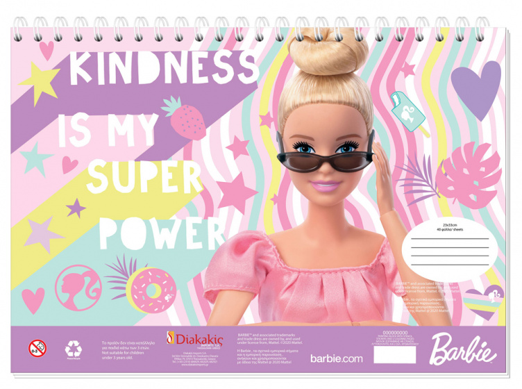 Barbie kleur en stickerboek junior 23 x 33 cm papier roze