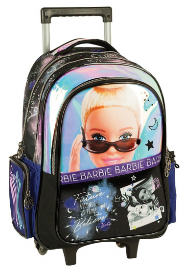 Barbie trolleyrugzak meisjes 23 liter 30 x 45 cm polyester zwart