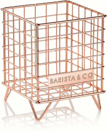Barista & Co košík šálky na kávu 13,5 x 16,5 cm z nehrdzavejúcej ocele medené