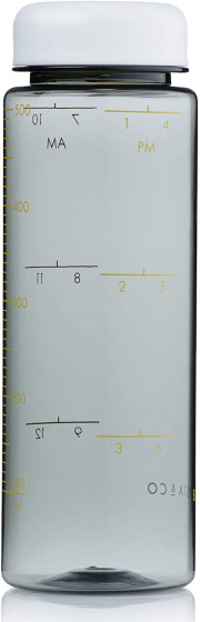 water bottle Timer500 ml transparent/white
