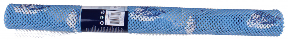 Bath & Shower antislipmat 90 x 65 cm PVC blauw/wit Bath & Shower antislipmat 90 x 65 cm PVC blauw/wit
