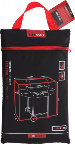 BBQ afdekhoes voor barbecue rechthoekig 125 x 62 x 95 cm zwart BBQ afdekhoes voor barbecue rechthoekig 125 x 62 x 95 cm zwart