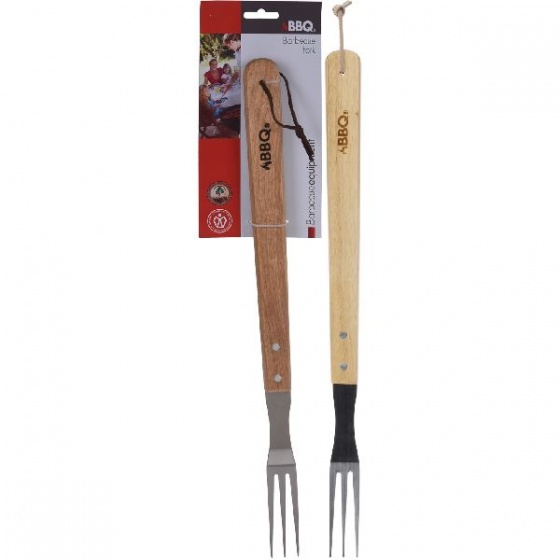 BBQ vidlička hnedá/strieborná 46 cm