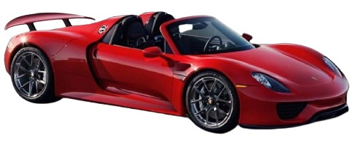 scale model Porsche 918 Spyder 2015 1:24 die-cast red