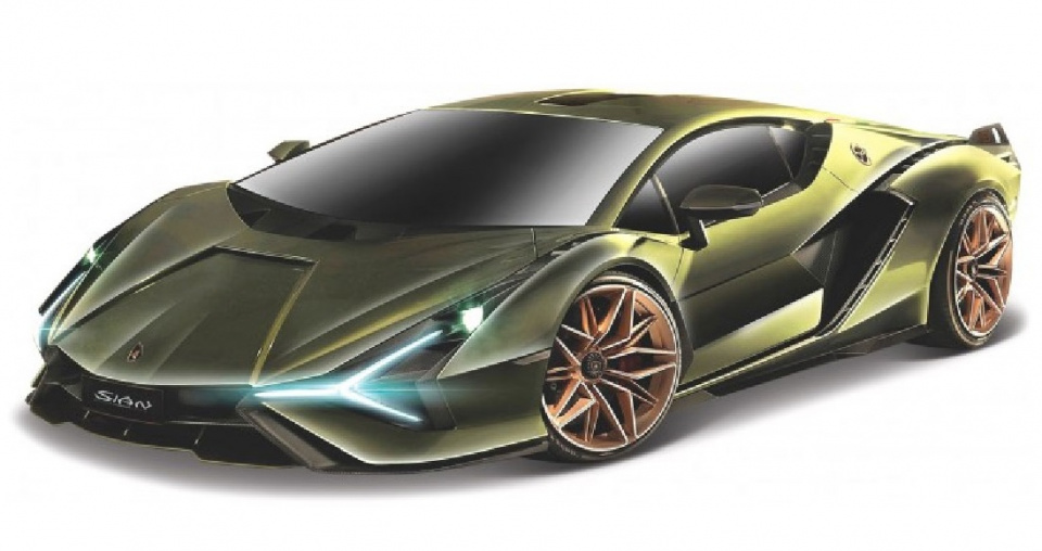 sports car Lamborghini Sian FKP green 1:18