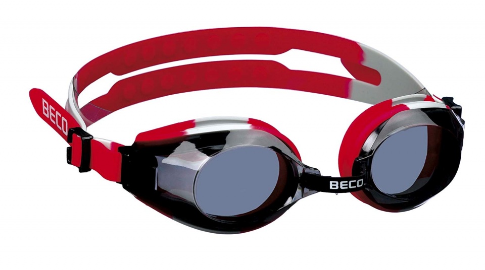 Beco zwembril arica polycarbonaat junior rood/grijs one size