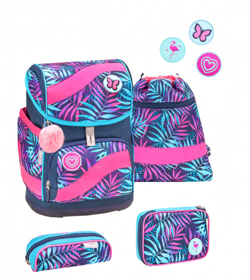 Belmil sada plecniaka Colorful Tropical 20 L polyester fialová 4dielna