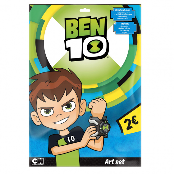 Cartoon Network kleurboek ben 10 papier 25 cm blauw/groen 8 delig