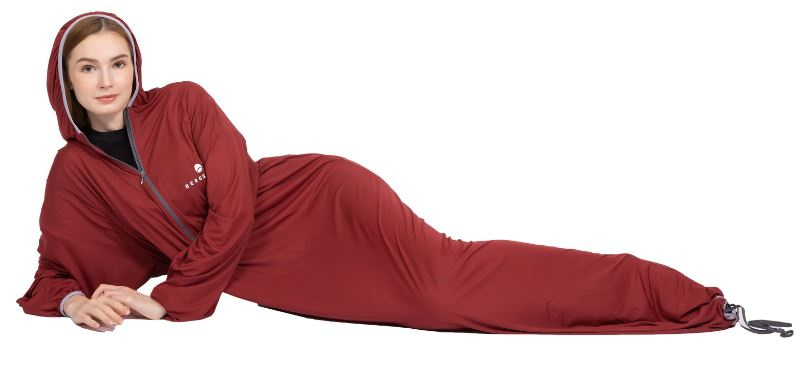 hut sleeping bag MicroStretch microfibre red size L/XL