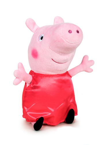 Berjuan knuffel peppa pig junior 20 cm pluche rood