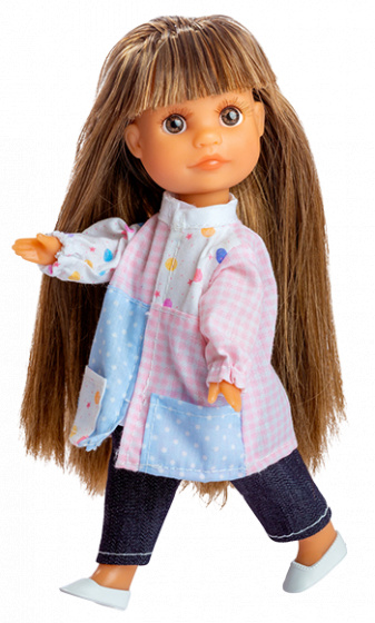 Berjuan tienerpop luci juffrouw meisjes 22 cm roze/blauw