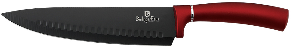 Berlinger Haus keukenmes Burgundy Chef 20 cm RVS zwart/rood Berlinger Haus keukenmes Burgundy Chef 20 cm RVS zwart/rood
