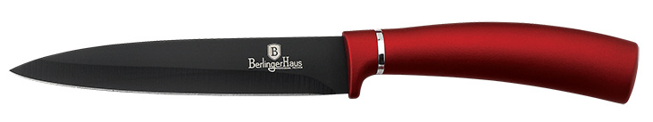 Berlinger Haus keukenmes Burgundy 12,5 cm RVS zwart/rood Berlinger Haus keukenmes Burgundy 12,5 cm RVS zwart/rood
