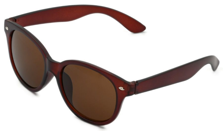 AZ-Eyewear unisex slnečné okuliare okrúhle matné hnedé/hnedé (Basic 345-C)