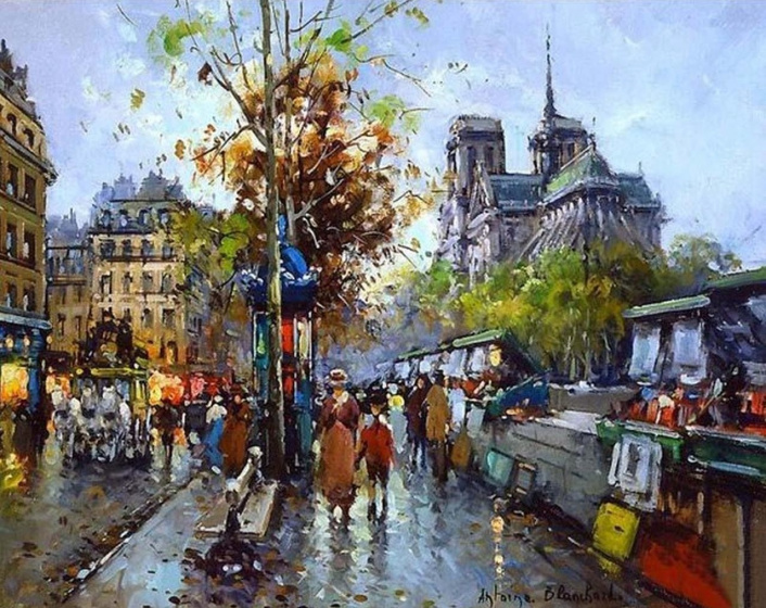Best Pause hobbypakket notre dame 40 x 50 cm canvas 10 delig