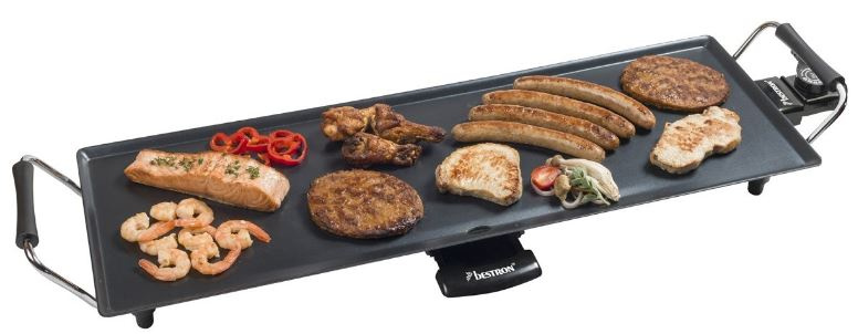 Bestron bakplaat elektrisch XL 1800W 70,5 cm staal zwart Bestron bakplaat elektrisch XL 1800W 70,5 cm staal zwart