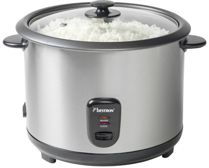 Bestron ryžovar 2,8l 1000W nerez/sklo strieborný