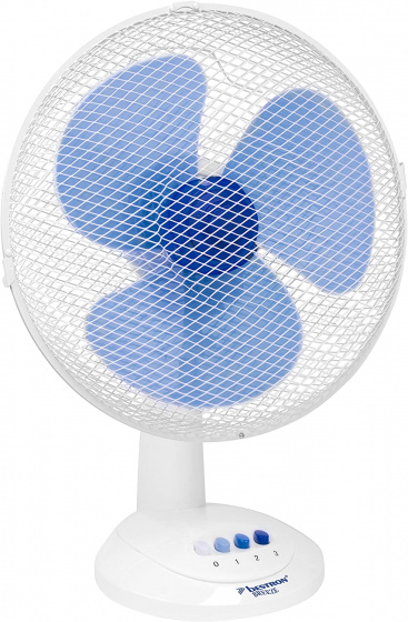 Bestron tafelventilator 35 cm 3 standen 75° rotatie 40W wit Bestron tafelventilator 35 cm 3 standen 75° rotatie 40W wit