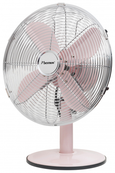 Bestron tafelventilator Retro 35 cm 3 standen 75° 35W roze Bestron tafelventilator Retro 35 cm 3 standen 75° 35W roze