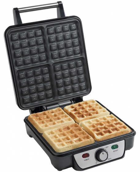 Bestron wafelijzer 1100W 240V RVS zwart Bestron wafelijzer 1100W 240V RVS zwart