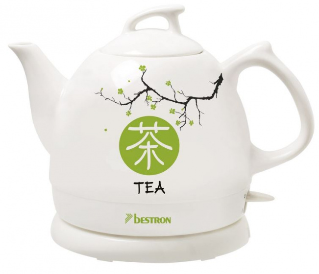 Bestron rýchlovarná kanvica Asia Lounge 0,8L 1785W keramika biela