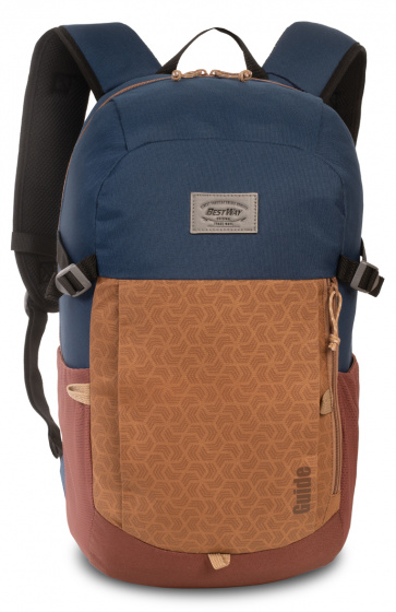 rucksack men 15 litres 47 x 25 cm textile blue/red