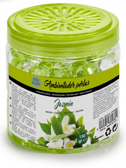 BigBuy Home aróma gél Jasmine 7 x 7,5 cm sklo/gél zelený