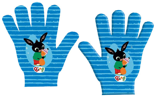 Bing gloves Bunny junior polyester blue one-size