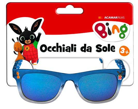 Bing slnečné okuliare Bunny junior wayfarer polykarbonátové modré