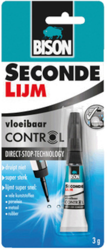 Bison sekundové lepidlo Vloeibaar Control 3 gram transparentné
