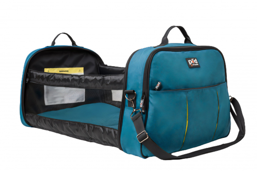 Bizzi Growin reiswieg POD Travel 48 x 77 cm katoen/linnen blauw Bizzi Growin reiswieg POD Travel 48 x 77 cm katoen/linnen blauw